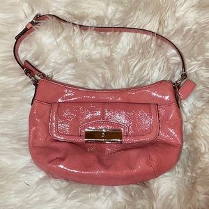 Coach Patent Leather Small Pink Shoulder Bag